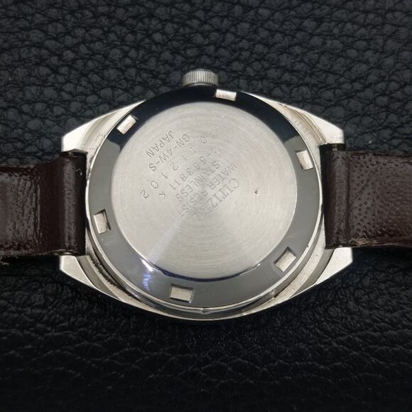Vintage 1981 Citizen Automatic Womans Silver Watch W/daydate & Black accents